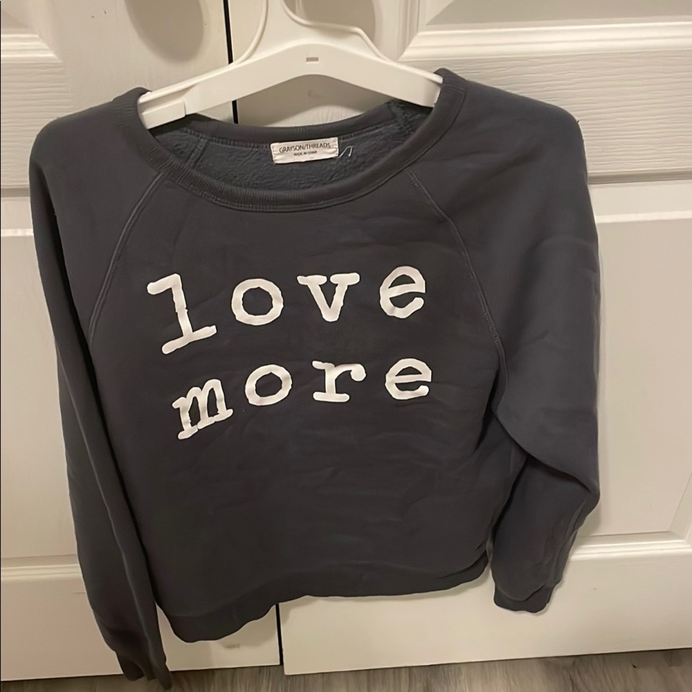 Gray Love More Sweater